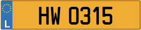 Trailer License Plate